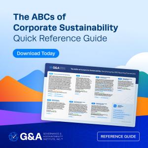 G&A's ABCs of Corporate Sustainability Quick Reference Guide