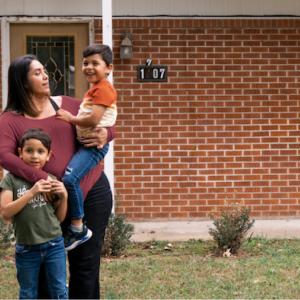 Consuelo Rosales and her children.