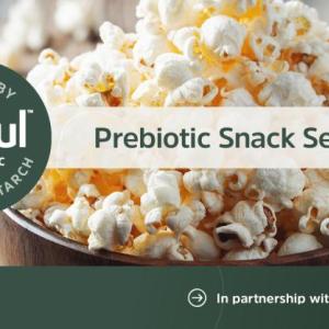 Popcorn in bowl with text that reads: solnul prebiotic, Prebiotic Snack Seasoning