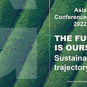 Banner reading, "The Future Is Ours: Sustainability trajectory in Asia"