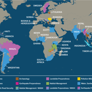 Geoscientists Without Borders® project map.