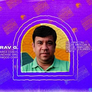 Gaurav G on a colorful background with Taco Bell logos.