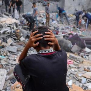 1 million people in Gaza are on the brink of famine. // Photo by Mohammed Abed/AFP