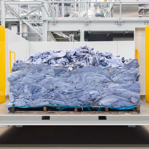 Leather scraps at the Geo Phoenix facility