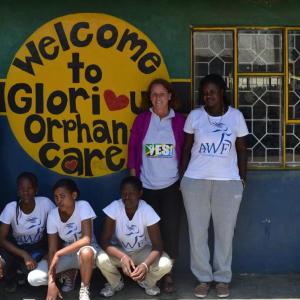group photo in front of Orphan Care