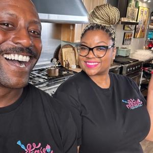 Geoffrey Brown shown at his cupcake bar.