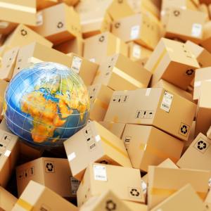 Globe sitting in a sea of packages