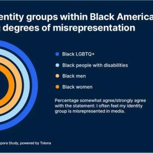 Different identity groups within Black America feel varying degrees of misrepresentation 70% 64% 66% 60% • Black LGBTQ+ • Black people with disabilities • Black men • Black women Percentage somewhat agree/strongly agree with the statement: I often feel my identity group is misrepresented in media. Source: Nielsen 2023 Black Diaspora Study, powered by Toluna.