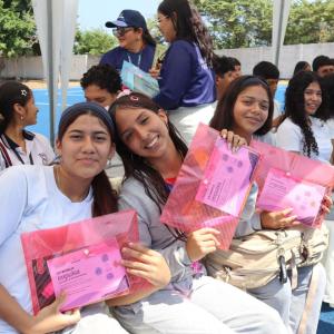 Group of children holding certificates