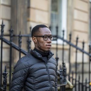 Azeez Abubakar in Glasgow, Scotland during COP26 on Nov. 6, 2021.