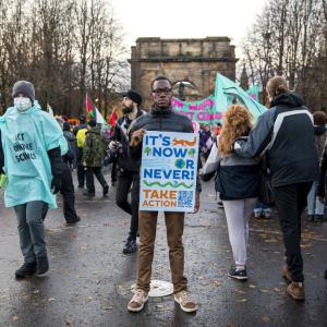 Photo of Azeez Tobu Abubakar a 23-year-old Nigerian climate activist and a member of the Global Citizen Fellowship Program