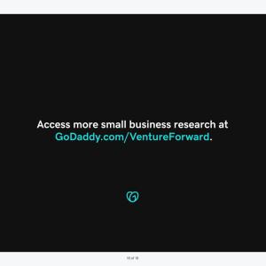 Access more small business research at GoDaddy.com/VentureForward.