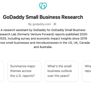 Screenshot from GoDaddy Small Business Research.