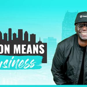 Mason Means Business logo and photo of Mason.