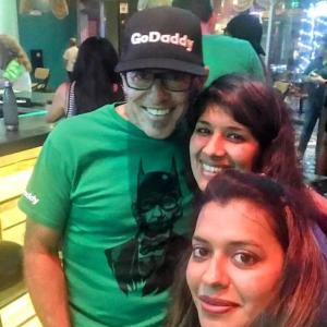 Richa Gandhi and two coworkers from GoDaddy.