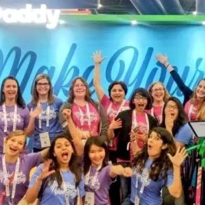 Group photo of GoDaddy employees.