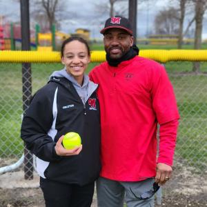 Ishmael Obleton with his daughter.
