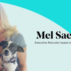 Mel Saettone shown with her dog.