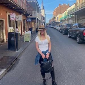 Mel Saettone shown on a street.