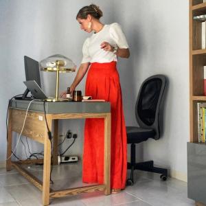 Selina in her office.