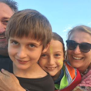 Tamara Oppen with her family.