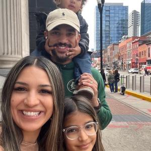 Felicia Green with her family.