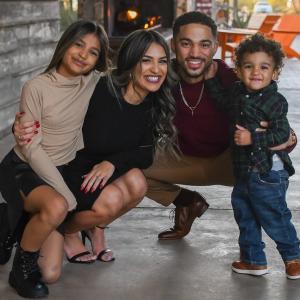 Felicia Green with her family.