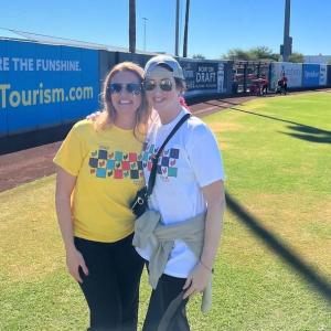 Erin Walsh-Beguin at a baseball game.