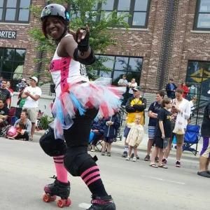 Ebony Janelle rollerskating