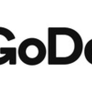 GoDaddy logo.
