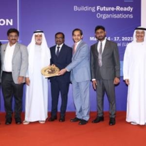 Golden Peacock Award being given to members of HARMAN Pune, India facility.