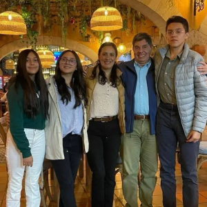 Gonzalo with his family.
