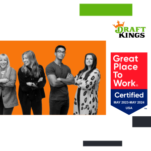 DraftKings and Great Place to Work logos 