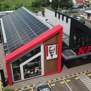 Aerial shot of KFC 