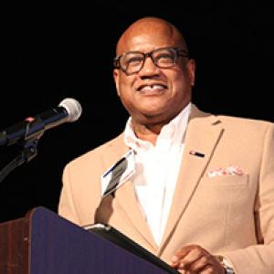 U.S. Bank chief diversity officer Greg Cunningham speaking