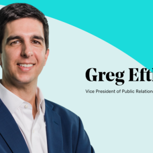 "Greg Efthimiou Vice President of Public Relations based out of North Carolina"