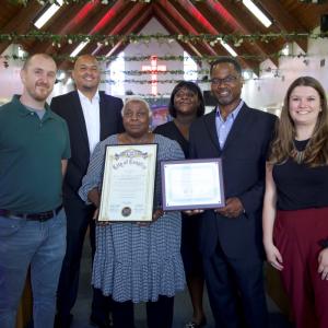 Group photo inside church