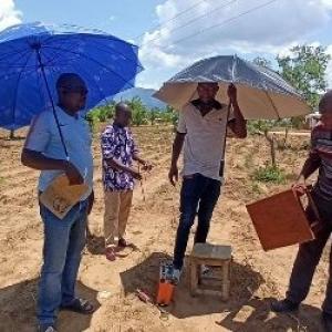 Engineers from Freshwater Project International working in Malawi.