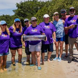 Group of Volunteers on beach