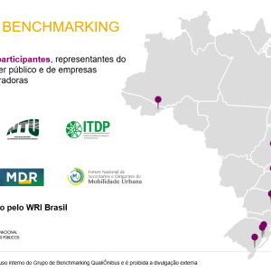 Infographic with map of Brasil
