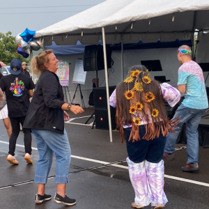 Tessa performing for HARMAN colleagues.