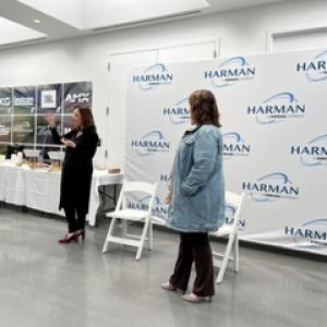 HARMAN employees at leadership panel.