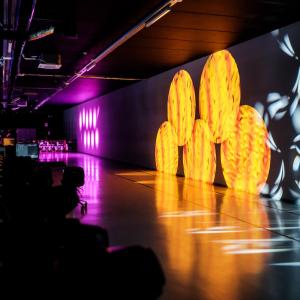 Presentation stage at the HARMAN Pecs factory.