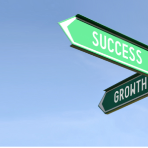 Sign post showing: Career, development, success & growth