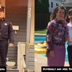 Photo of Kimberly's dad, Joseph. Photo of Kimberly and her son, Wilfredo Joseph.