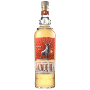 A bottle of Cazadores Anejo tequila