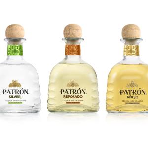 Three bottles of PATRÓN Tequila