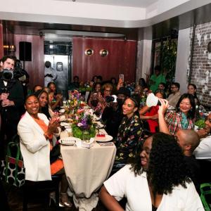 HFR CEO & Founder, Brandice Daniel opening the kate spade new york x HFR Dinner