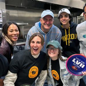 Chris Fox, HBI chief sustainability officer, and HBI associates volunteer at a Super Soul Party with Samaritan Ministries in Winston-Salem, N.C.