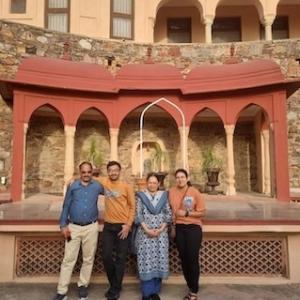 Hema Ramaswamy and her family.